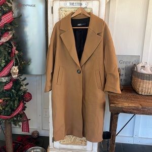 Zara Wool Camel Coat (size XL)